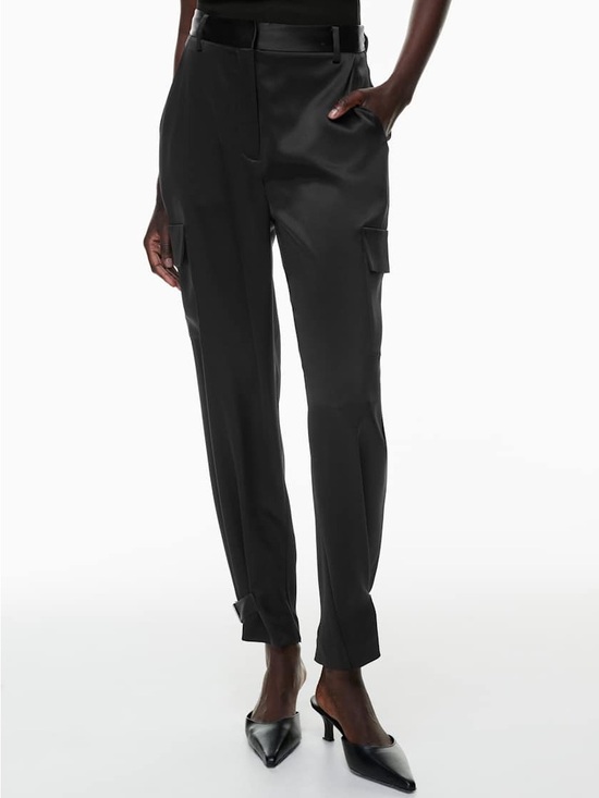 Babaton Pants - Aritzia Babaton Refined Satin Cargo Pants Black Size 00